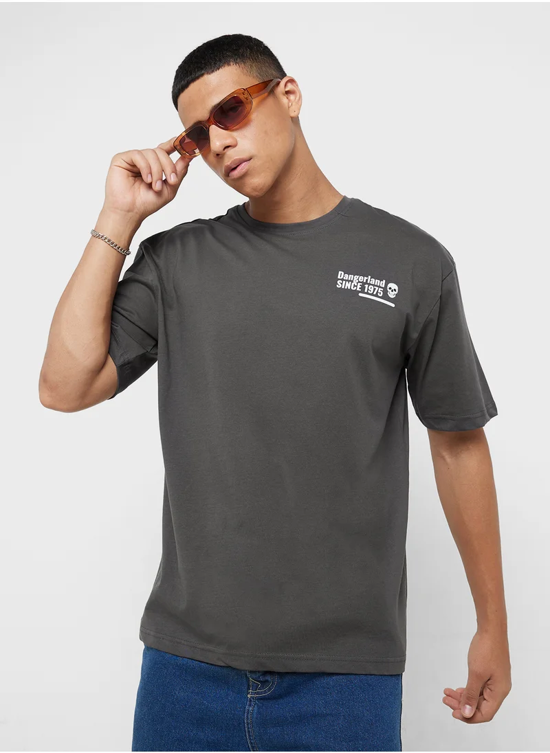 سفنتي فايف Oversized Graphic T-Shirt