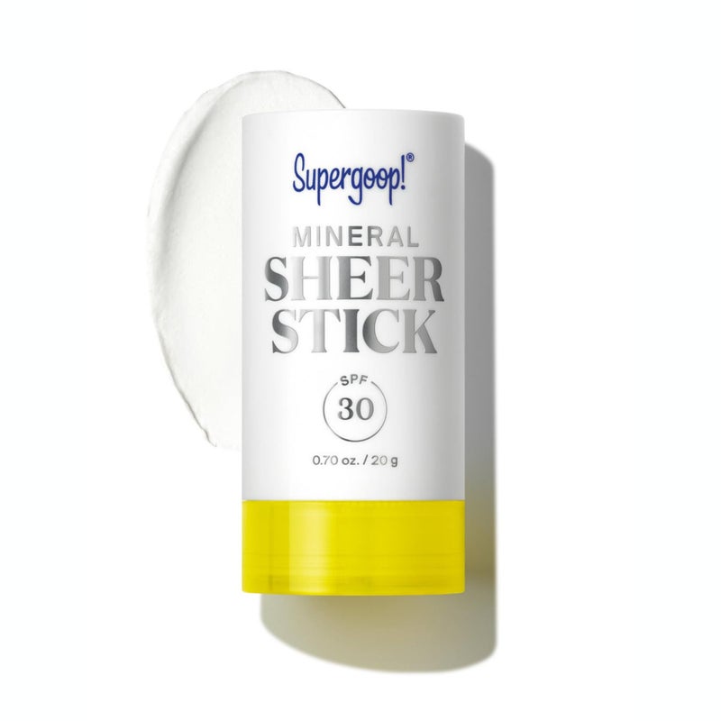 Supergoop! Mineral Sheer Stick SPF 30 Sunscreen - Mineral, Broad Spectrum Sunscreen for Face & Body - Helps Filter Blue Light - Natural Finish - For All Skin Types - 0.7 fl oz - Image 1