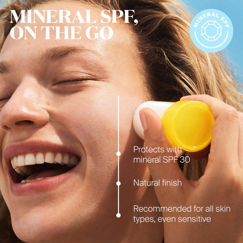 Supergoop! Mineral Sheer Stick SPF 30 Sunscreen - Mineral, Broad Spectrum Sunscreen for Face & Body - Helps Filter Blue Light - Natural Finish - For All Skin Types - 0.7 fl oz - Image 5