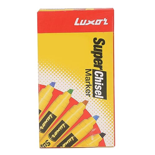 Luxor Chisel Tip Markers, Perfect for Bold and Clear Writing (Pack of 10) - Image 1