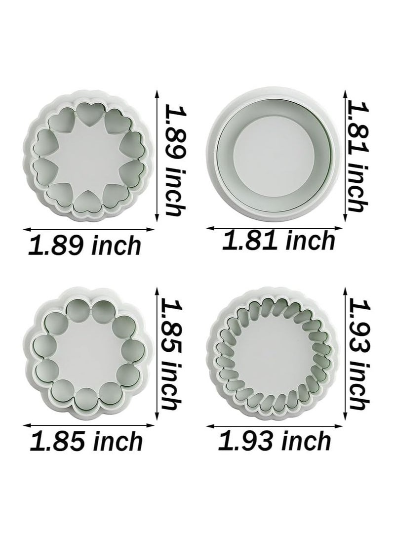 general 3D flower biscuit cutter, jam biscuit cutter for baking plastic biscuit stamp biscuit press mould sandwich biscuit jam biscuit cutter plunger biscuit moulds home kitchen fondant moulds - Image 2