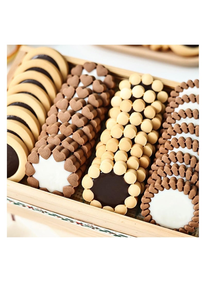 general 3D flower biscuit cutter, jam biscuit cutter for baking plastic biscuit stamp biscuit press mould sandwich biscuit jam biscuit cutter plunger biscuit moulds home kitchen fondant moulds - Image 3