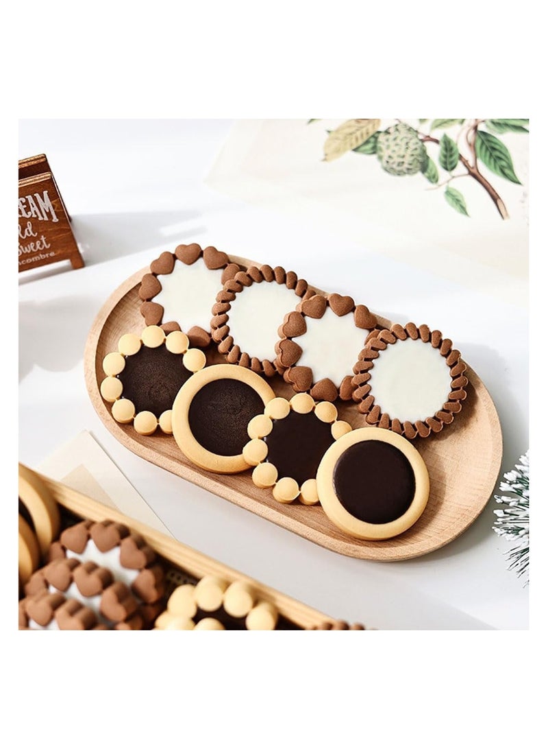 general 3D flower biscuit cutter, jam biscuit cutter for baking plastic biscuit stamp biscuit press mould sandwich biscuit jam biscuit cutter plunger biscuit moulds home kitchen fondant moulds - Image 5