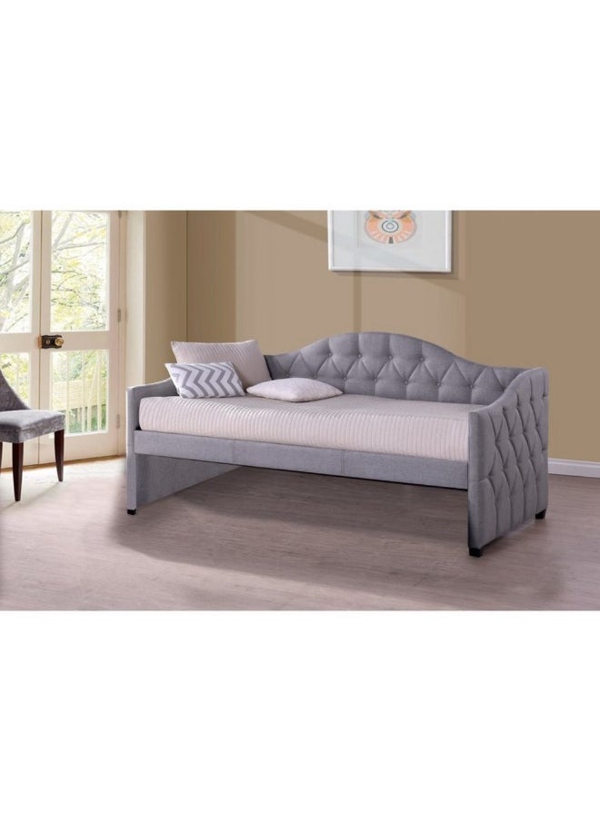 Homzmart Swedish Wood and Linen Sofa Bed 200×100×120 cm - Grey  - Image 1