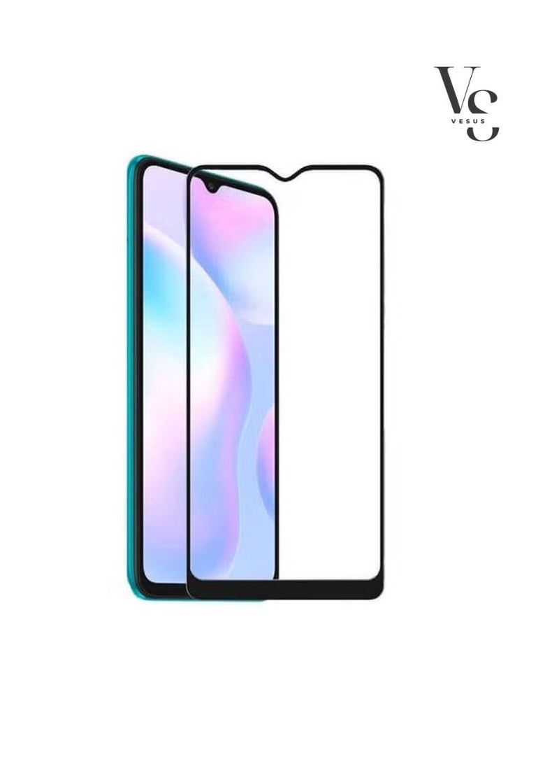 فيسوس واقي شاشة من الزجاج المقوى 9D منحني ومغطى بالكامل لهاتف redmi A1 أسود