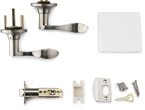 Berlin Modisch Passage Lever Door Handle [Non-Locking Lever Set] for Hallway Doors or Closets with a Satin Nickel Finish, Reversible for Right & Left Side, Classic Series - Image 4