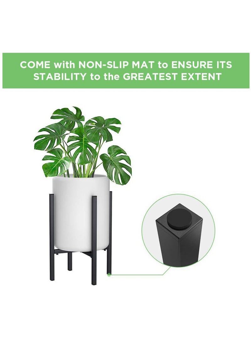 HomarKet Metal Plant Stand Width Adjustable for 24 to 36cm Stable Plant Holder Fit Medium and Large Pots for Corner Display Modern Indoor Plant Stand for Multiple Plants  - Image 5