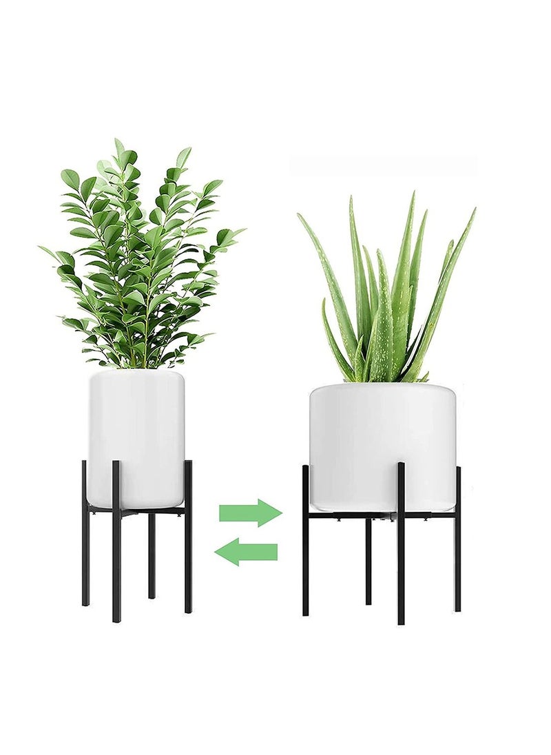 HomarKet Metal Plant Stand Width Adjustable for 24 to 36cm Stable Plant Holder Fit Medium and Large Pots for Corner Display Modern Indoor Plant Stand for Multiple Plants  - Image 1