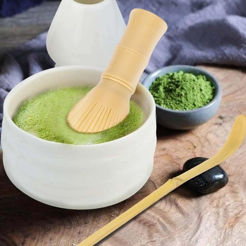 OUGETHER Traditional Matcha Whisk Reusable PP Resin Matcha Whisk Chasen Dishwasher Safe Matcha Stirrer Matcha Green Tea Powder Preparation Prepare Japanese Matcha Tea (Yellow) - Image 4