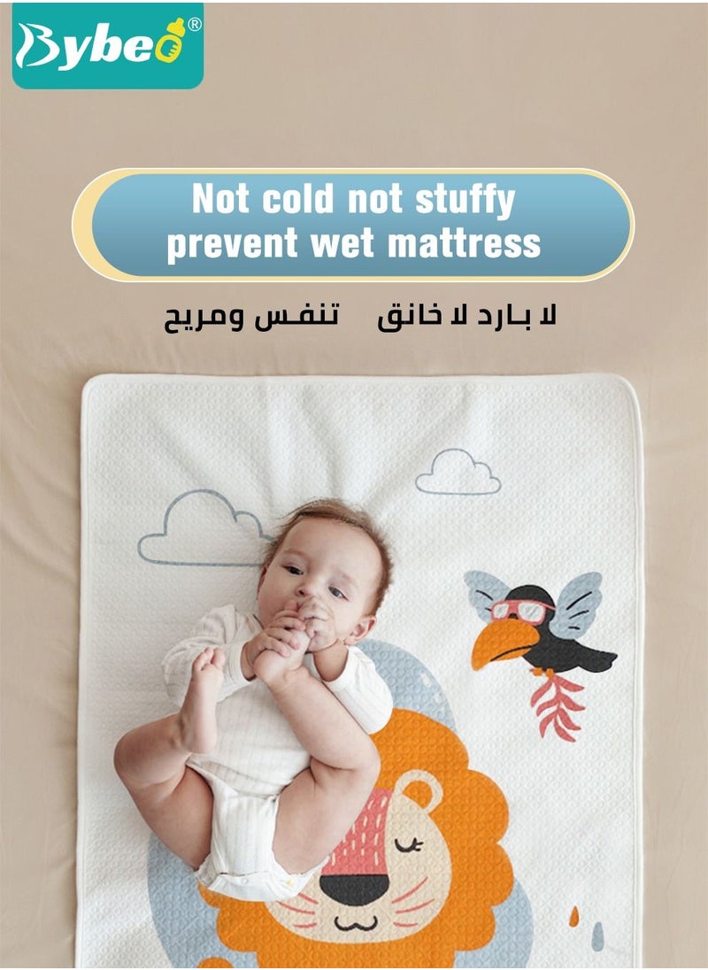 Bybeo - 3 Reusable Baby Diaper Changing Pad Mat Soft Cotton Urine Pads Portable Waterproof Incontinence Underpads for Kids/Adults/Pets - Image 1