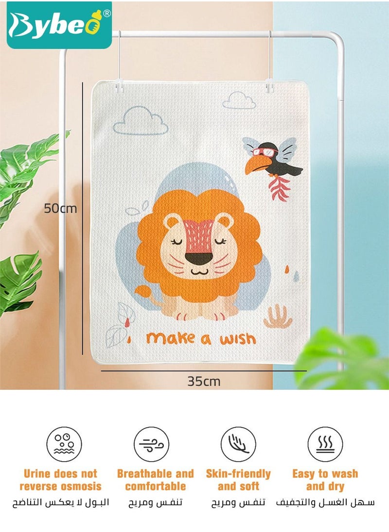 Bybeo - 3 Reusable Baby Diaper Changing Pad Mat Soft Cotton Urine Pads Portable Waterproof Incontinence Underpads for Kids/Adults/Pets - Image 1