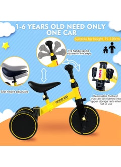 Good Boy Good Boy/Girl 2-in-1 Transformable Kids Tricycle & Balance Bike – Adjustable Handle, Detachable Pedals, for 1.5-5 Years Old  - Image 3