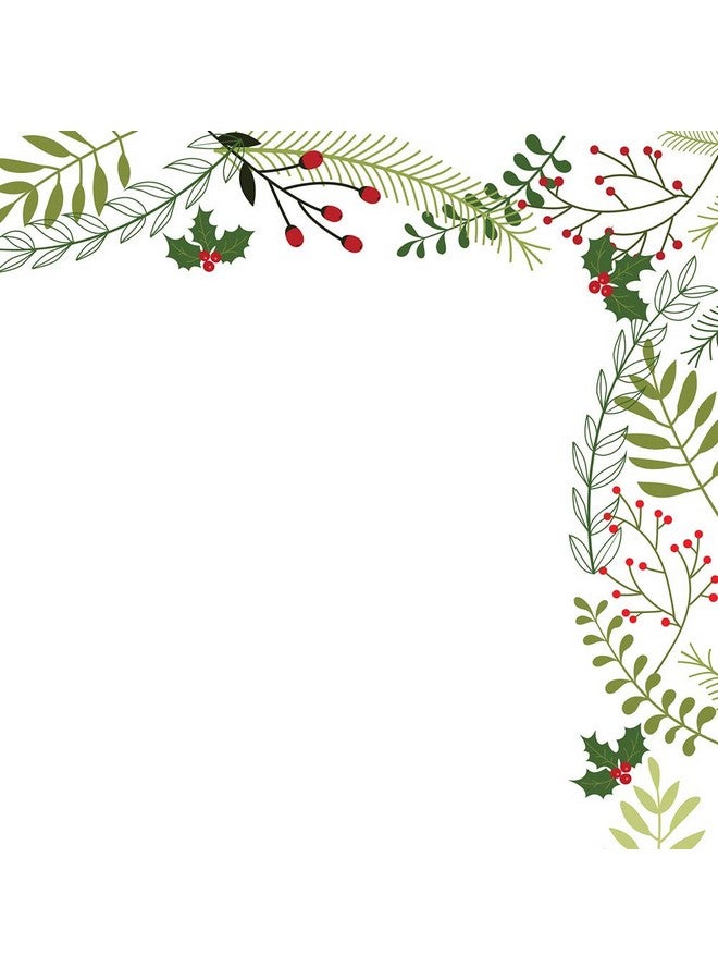 Great Papers! Merry Twigs & Holly Letterhead, 8.5" x 11", 80 Count (2019108),Red/white/green - Image 3