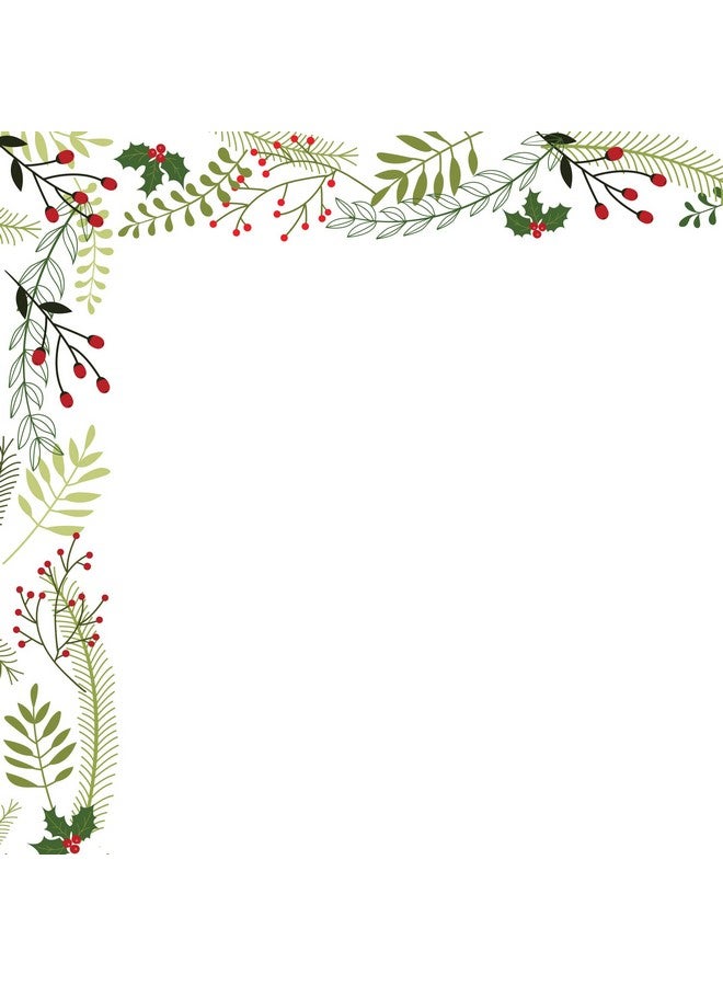 Great Papers! Merry Twigs & Holly Letterhead, 8.5" x 11", 80 Count (2019108),Red/white/green - Image 4