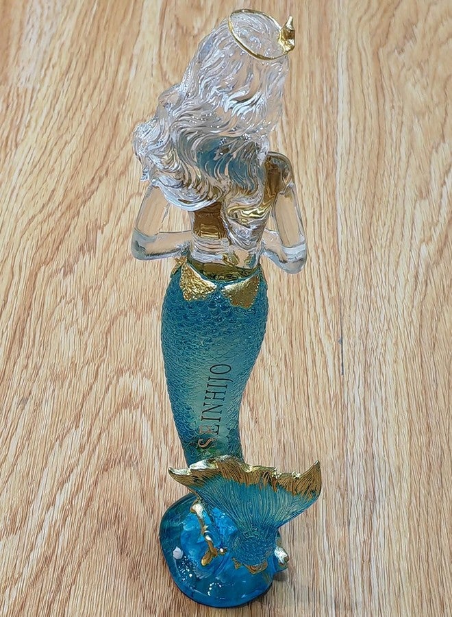 SEINHIJO Mermaid Statue Figurine Lady Sculpture Modern Decor Home Gift Table Centerpiece Art for Bookshelf Desktop Polyresin 9.8 Inch - Image 2