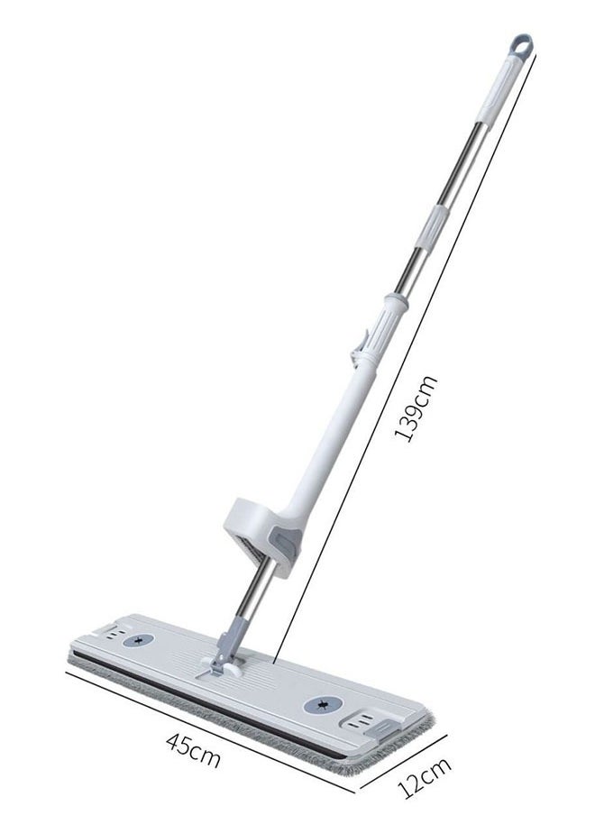 Self Wringing Flat Mop and Folding Bucket Microfiber Mop Pads Hand Free Wringing Floor Clean Mop with 3 Pads for Hardwood Laminate Tile Floor and Window Cleaning