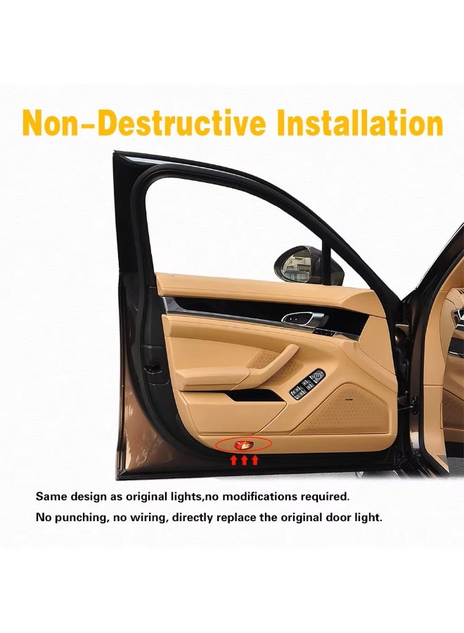 فيريكس ضوء عرض شعار الترحيب لباب السيارة لسيارات بورشه باناميرا 970 بوكستر 986 987 كايمان 987 911 997 | مصباح تحذير ليزر ثلاثي الأبعاد مع عرض الشعار (شعار بورشه) - Image 4