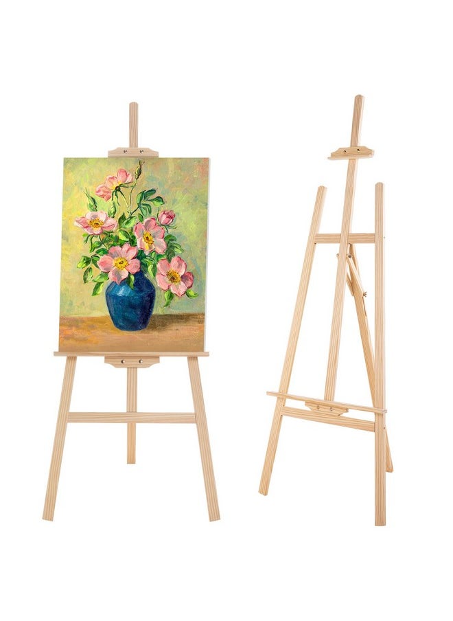 Falling In art - Easel Stand For Painting, Adjustable Wooden Easels For Painting Canvas Up To 42", Folding Art Easel For Drawing, Wedding Sign And Poster, Suitable For Kids And Adults - Image 1