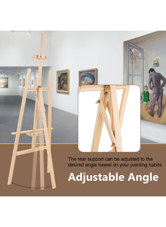 Falling In art - Easel Stand For Painting, Adjustable Wooden Easels For Painting Canvas Up To 42", Folding Art Easel For Drawing, Wedding Sign And Poster, Suitable For Kids And Adults - Image 1