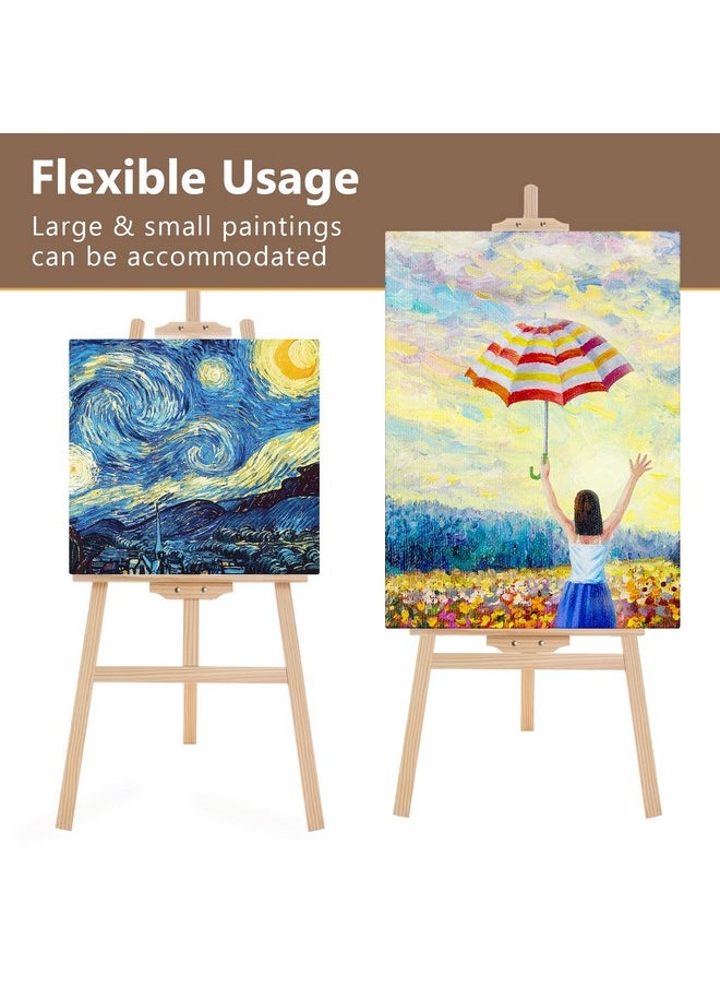Falling In art - Easel Stand For Painting, Adjustable Wooden Easels For Painting Canvas Up To 42", Folding Art Easel For Drawing, Wedding Sign And Poster, Suitable For Kids And Adults - Image 1