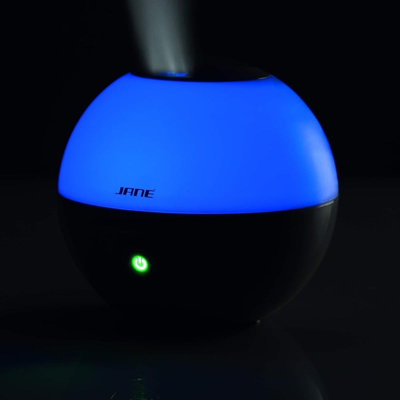 JANE Jané Ultrasonic Humidifier with Light for Aroma Oils, 2 Humidifying Levels, Touch Screen, Water Vapour Outlet, Rotating Black - Image 4