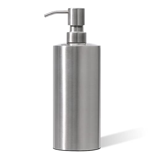 ARKTEK Large Stainless Steel Countertop Soap Dispenser - Rust and Leak Proof Liquid Hand Soap Pump Bottle for Kitchen, Bathroom and Countertop Hand Dish Lotion (20 Oz / 600 ml) - Image 1