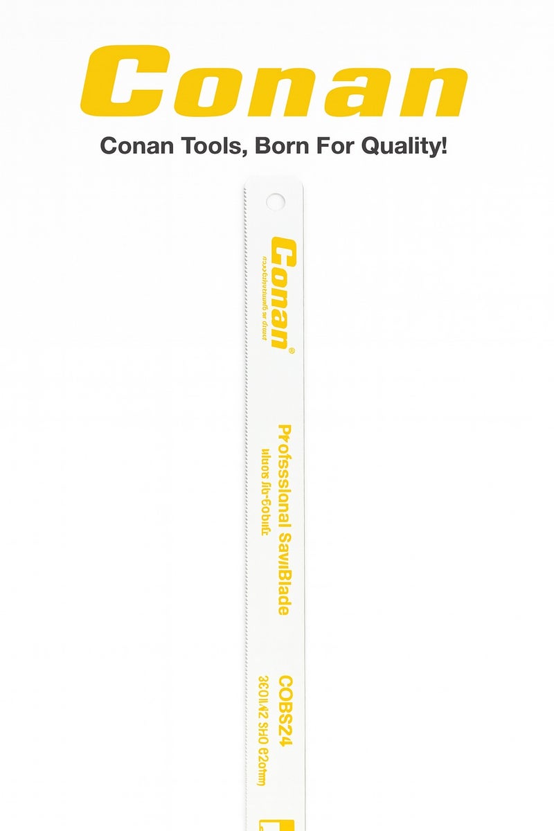 Conan 10-Piece Hacksaw Blade Set – Durable Corrosion-Resistant Saw Blades with High-Speed Sharp Teeth – 12-Inch, 24 TPI – Replacement Blades for Cutting Wood, Metal & DIY Projects - Image 3
