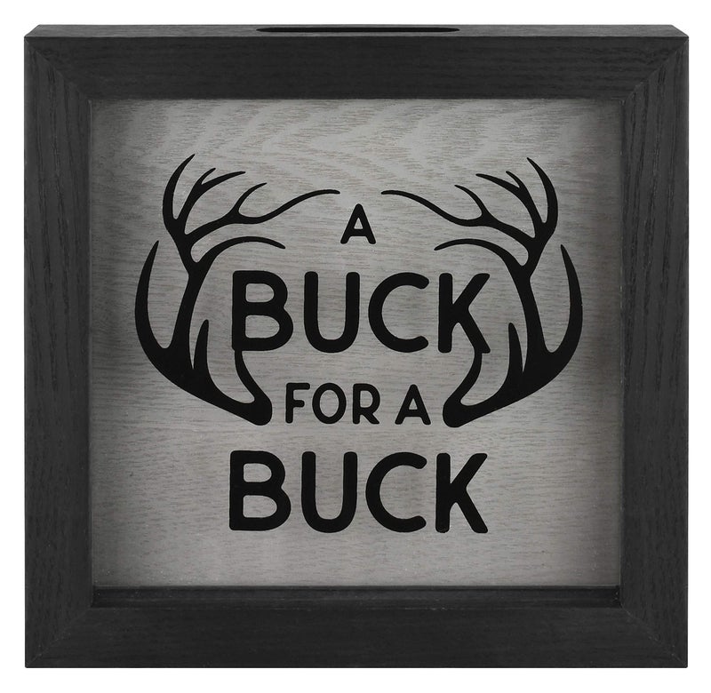 MCS Buck Fund Bank Shadowbox  Black Woodgrain - Image 1