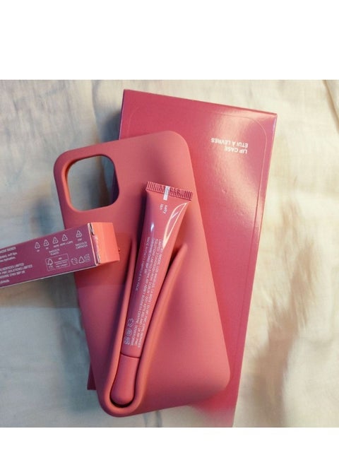 Simple Lip Support Adhesive Iphone Mobile Phone Case, Mobile Phone Lip Gloss Rubber Case, Moisturizing Lipstick Lip Support(Salty tan))
