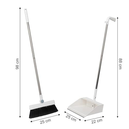 IMUU Heavy Duty Broom and Upright Dustpan with 92 cm Long Handle | Household Sweeping Broom and Dustpan for Indoor, Outdoor, Kitchen, Lobby, Office. - Image 2