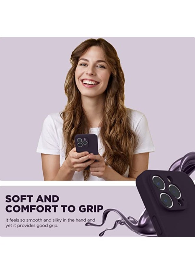 Raxoom iPhone 14 Pro Max Case with Screen Protector, (with Camera Protection + Soft Microfiber Lining) Liquid Silicone Phone Case - Image 4