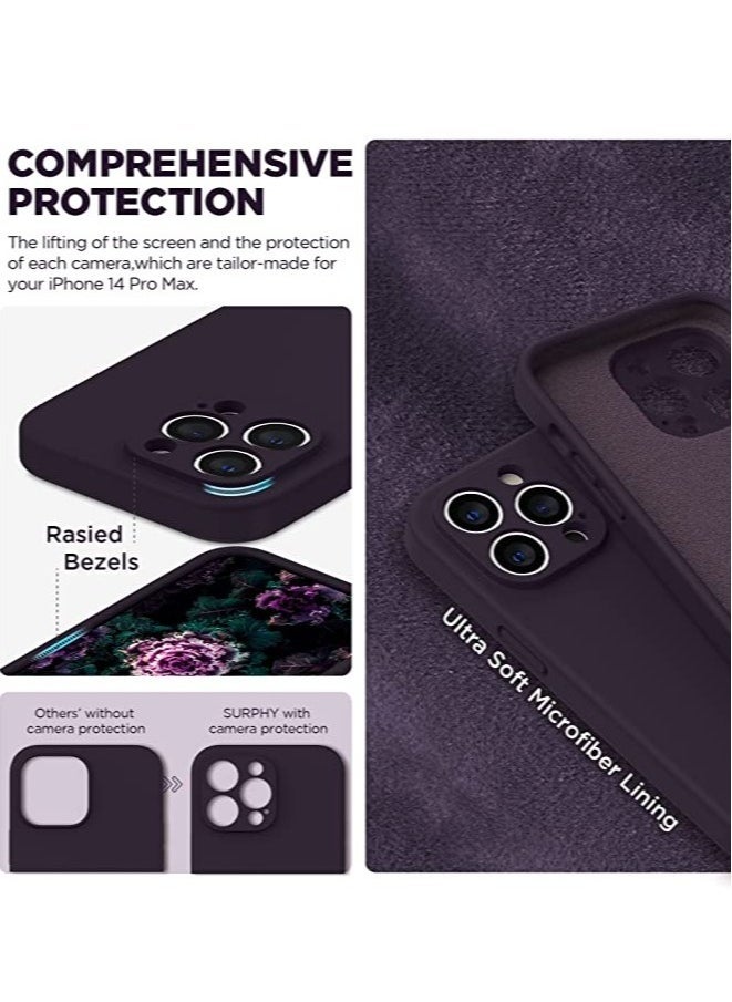 Raxoom iPhone 14 Pro Max Case with Screen Protector, (with Camera Protection + Soft Microfiber Lining) Liquid Silicone Phone Case - Image 3