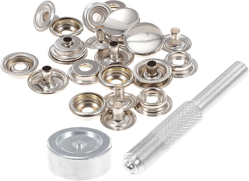 IDEANATEGRATE Metal Snap Fastener Tool Kit with Snap Buttons for Sewing Crafts Clothing Repairs - Image 1