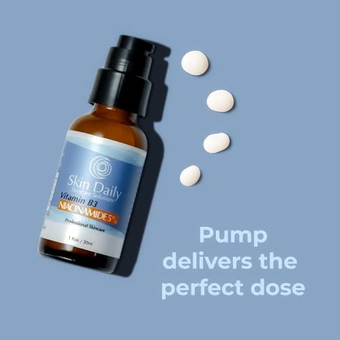 Skin Daily Skincare Solutions SkinDaily Niacinamide Serum for Face -1oz- Vitamin B3 Pore Minimizer Dermatologist Recommend Concentration - Targets Aging Skin, Wrinkles, Dark Spots - Superior Moisturizer and Skin Brightening - Image 2