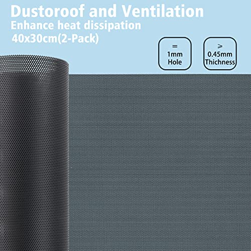 YSSHUI [4 Pack] 400x300mm DIY PC Case Dust Mesh Filter, PVC Dustproof Mesh Filter Cover with Magnetic Strip for Computer PC Case - Image 2