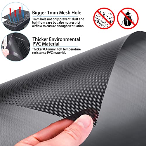 YSSHUI [4 Pack] 400x300mm DIY PC Case Dust Mesh Filter, PVC Dustproof Mesh Filter Cover with Magnetic Strip for Computer PC Case - Image 4