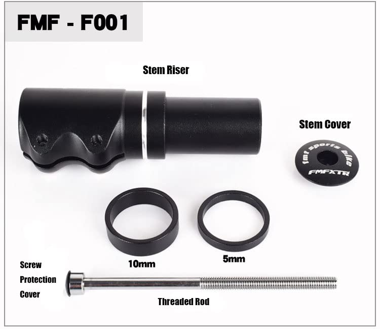 FOMTOR Bike Stem Riser,115mm MTB Handlebar Risers Bicycle Fork Stem Extender for 1-1/8" 28.6mm Fork Mountain Bike, BMX Road Bike - Image 3