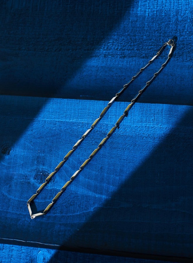 SALTY ALPHA Anti Tarnish Stainless Steel Figaro Italian Neck Chain for Men | Stylish Necklace | Comfortable & Long-Lasting | Minimal Jewelry | Durable Pendant Chain Jewelry for Everyday Wear & Gifting | Marriage, Birthday | Gift for Valentine Day - Image 3