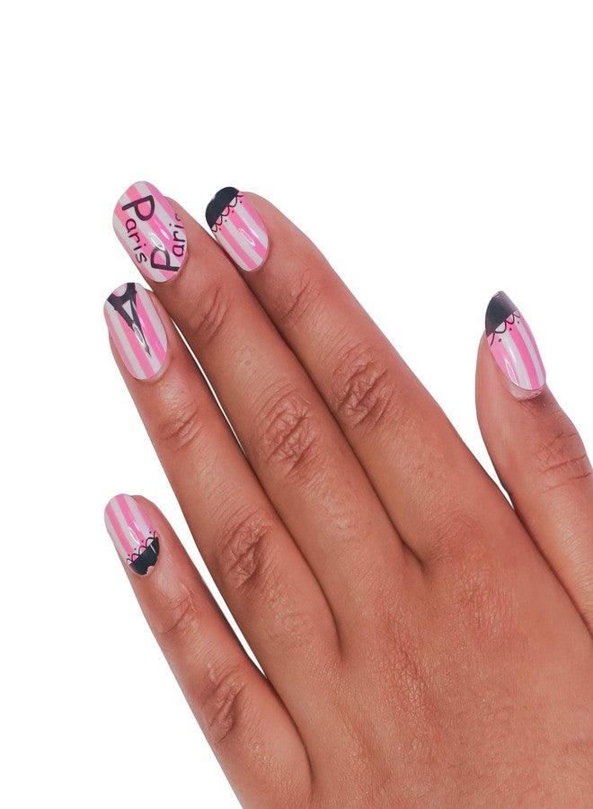 Beromt Press On Nails Beautiful Printed Multicolor Nails For Children With Printed Design - - Image 2