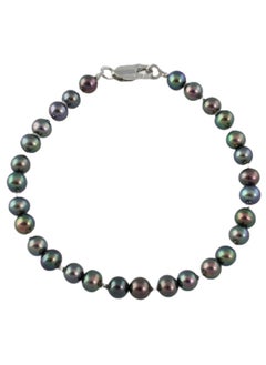 MIKURA Bracelet Freshwater Pearls Treated Black Color