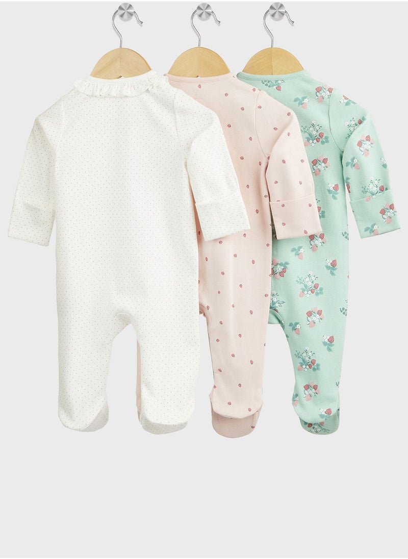 mothercare Infant 3 Pack Assorted Bodysuit  - Image 2