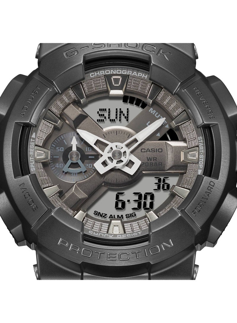 Casio G-SHOCK GM-110MF-1ADR Analog Digital Watch Metal Bezel Shock Resistant 200m Water Resistant LED Backlight World Time Stopwatch Countdown Timer Alarms Auto Calendar - Image 3