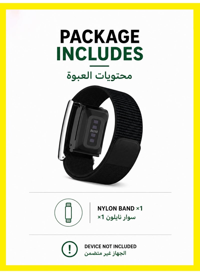 1 طابق سرداب حزام عضد متوافق مع سلسلة WHOOP 5.0، رباط ذراع علوي نايلون قابل للتعديل 28-42 سم، مرن وقابل للتنفس ومقاوم للتعرق لتتبع النشاط والنوم والتعافي طوال اليوم، أسود - Image 5