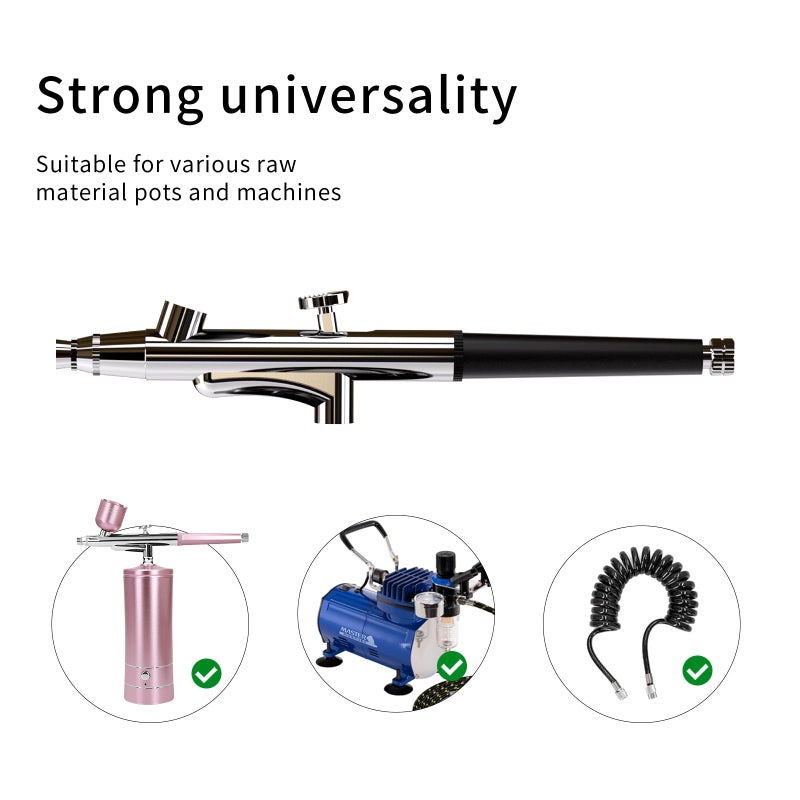 crpen Airbrush Kit Portable Airbrush Accessories Air Brush Kit 0.3 mm Needles Air Brush Gun Set for Painting,Model,Cake Decoratingï¼ŒMakeupï¼ŒNail Art (Black -0.3 Nozzle) - Image 5