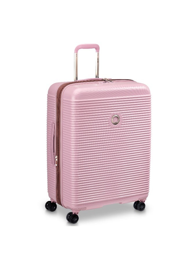 ديلسي Freestyle حقيبة سفر قابلة للتوسيع بعجلات دوّارة مزدوجة مقاس 82 سم – وردي Peony - Image 2