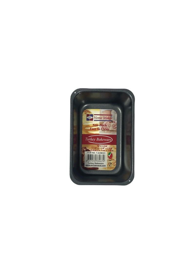 Homemaker Non-Stick Mini Loaf Pan 9.3Cm X 6.1Cm X 3.4Cm - Black - Image 2