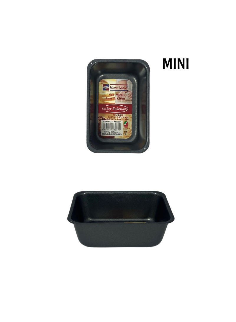 Homemaker Non-Stick Mini Loaf Pan 9.3Cm X 6.1Cm X 3.4Cm - Black - Image 3