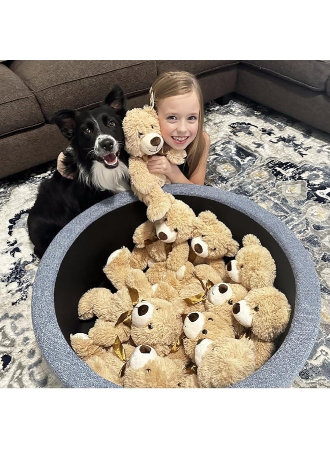 MaoGoLan ماو غولان دمى دببة صغيرة بالجملة لحفلات استقبال المواليد، 10 عبوات من دمى دببة محشوة صغيرة بالجملة، 13.5" دببة محشوة صغيرة للاحتفالات، أعياد الميلاد، عيد الميلاد، زينة الحفلات - Image 4