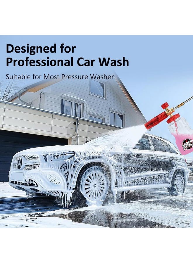 BEAR FORCE Pressure Washer Brass Foam Cannon Foam Generator Snow Foam Lance with 1/4” Quick Connector & 1.25mm & 1.10mm Nozzle for Portland Husky Ryobi Greenworks Pressure Washer - Image 2