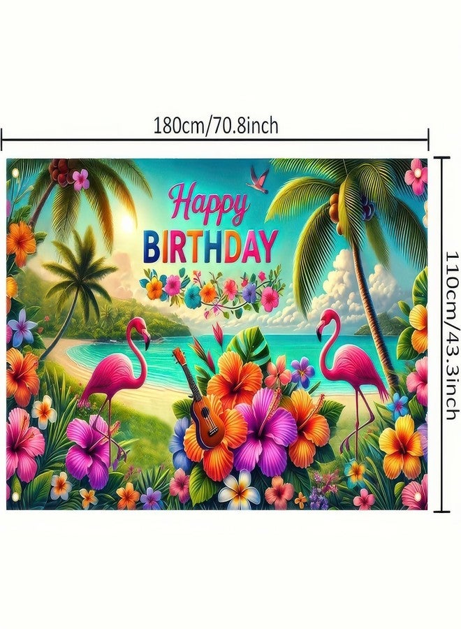 لافتة عيد ميلاد هاواي من بليس يارد، زينة حفلات هاواي، خلفية استوائية، لافتة لواو، لافتة عيد ميلاد سعيد، خلفية بطابع الشاطئ، خلفية سعيدة للاحتفال، ديكور حفلات، جزيرة، 71 × 43 بوصة - Image 3